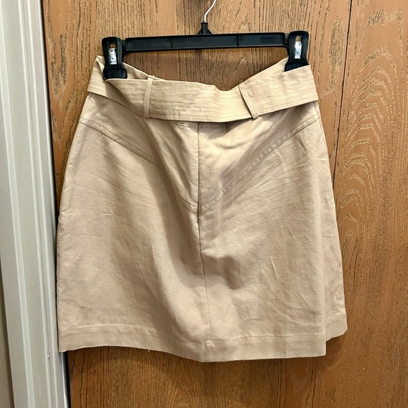 Rebecca Minkoff Stacy Belted Linen & Cotton Mini Skirt - Picture 5 of 8